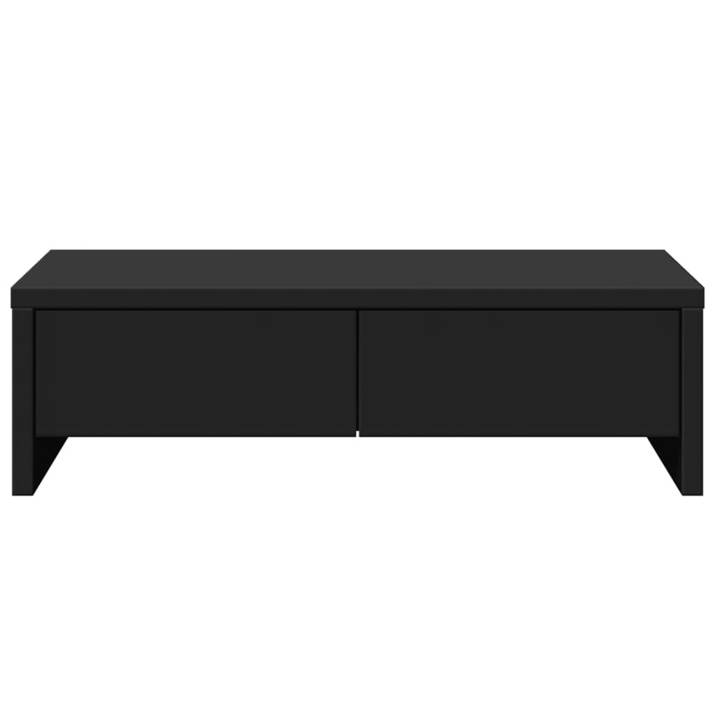 Vidaxl VidaXL Monitorstandaard Met Lades 50x27x15 Cm Bewerkt Hout Zwart