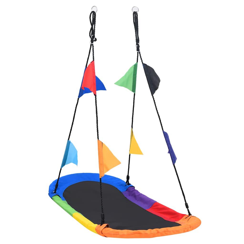 Vidaxl VidaXL Nestschommel Met Vlaggetjes 165x70 Cm