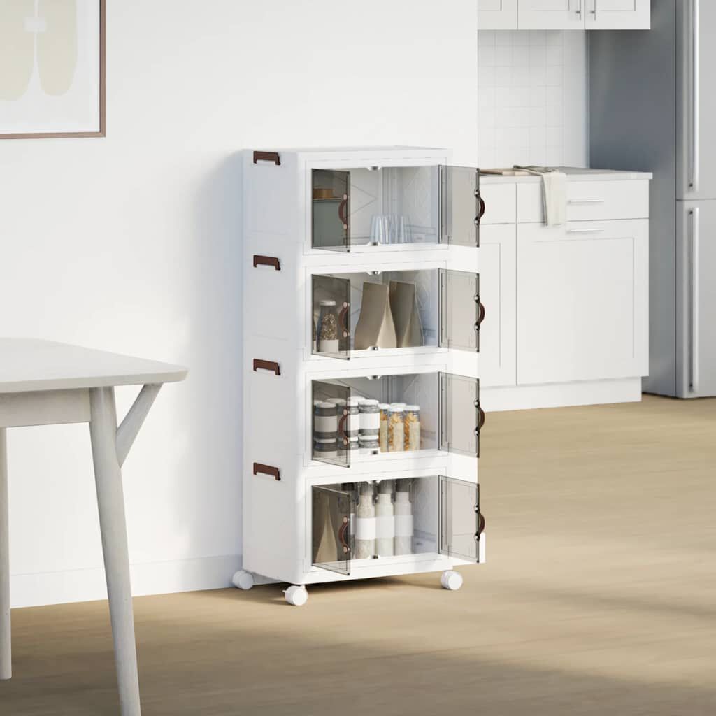 Vidaxl VidaXL Opbergbox Stapelbaar Met Wielen 4-laags 28 L 48x29 5x112 5 Cm