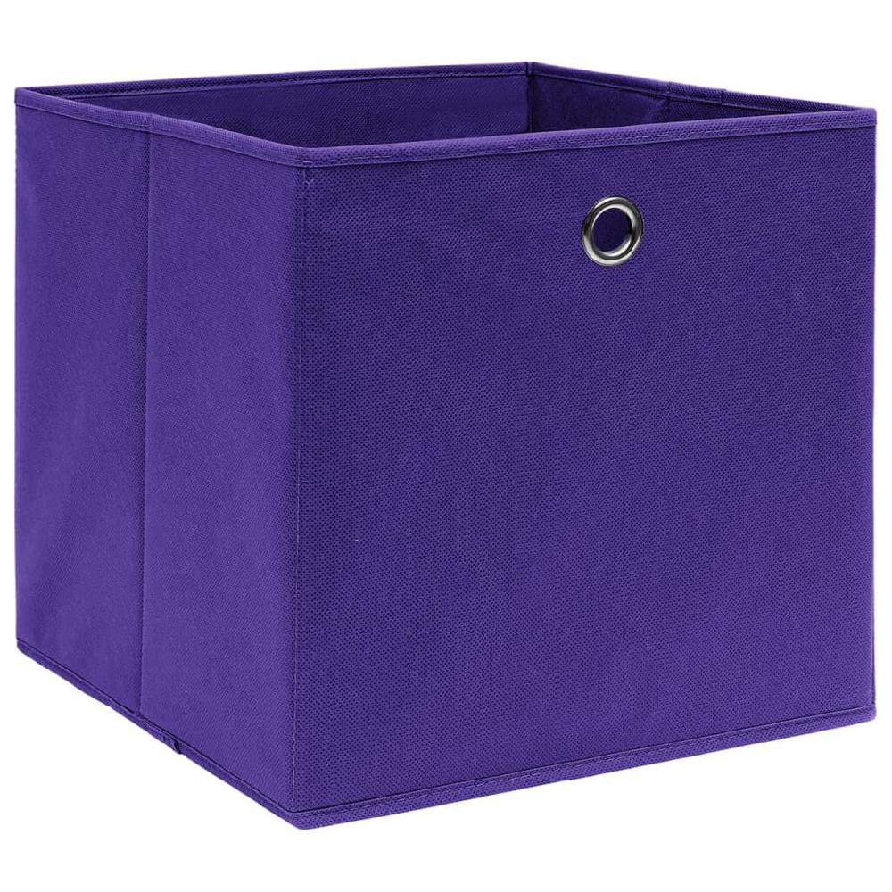 Vidaxl VidaXL Opbergboxen 4 St 28x28x28 Cm Nonwoven Stof Paars