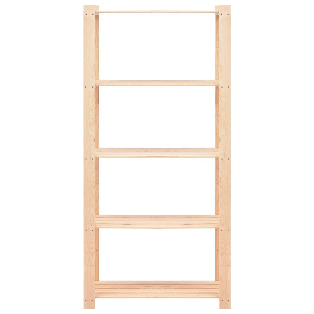 Vidaxl VidaXL Opbergrek 5-laags 80x38x170 Cm Massief Grenenhout 250 Kg