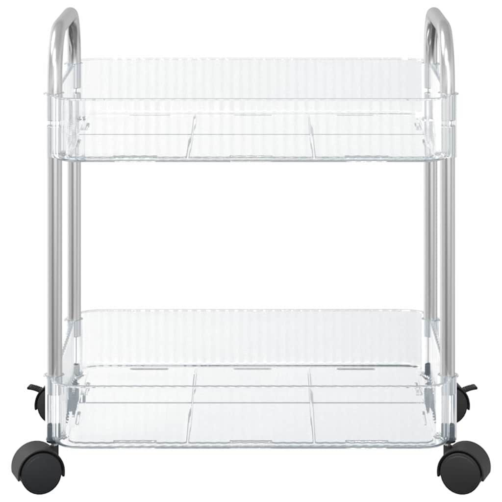 Vidaxl VidaXL Opbergtrolley 2-laags 37x28x43 5 Cm Acryl Transparant