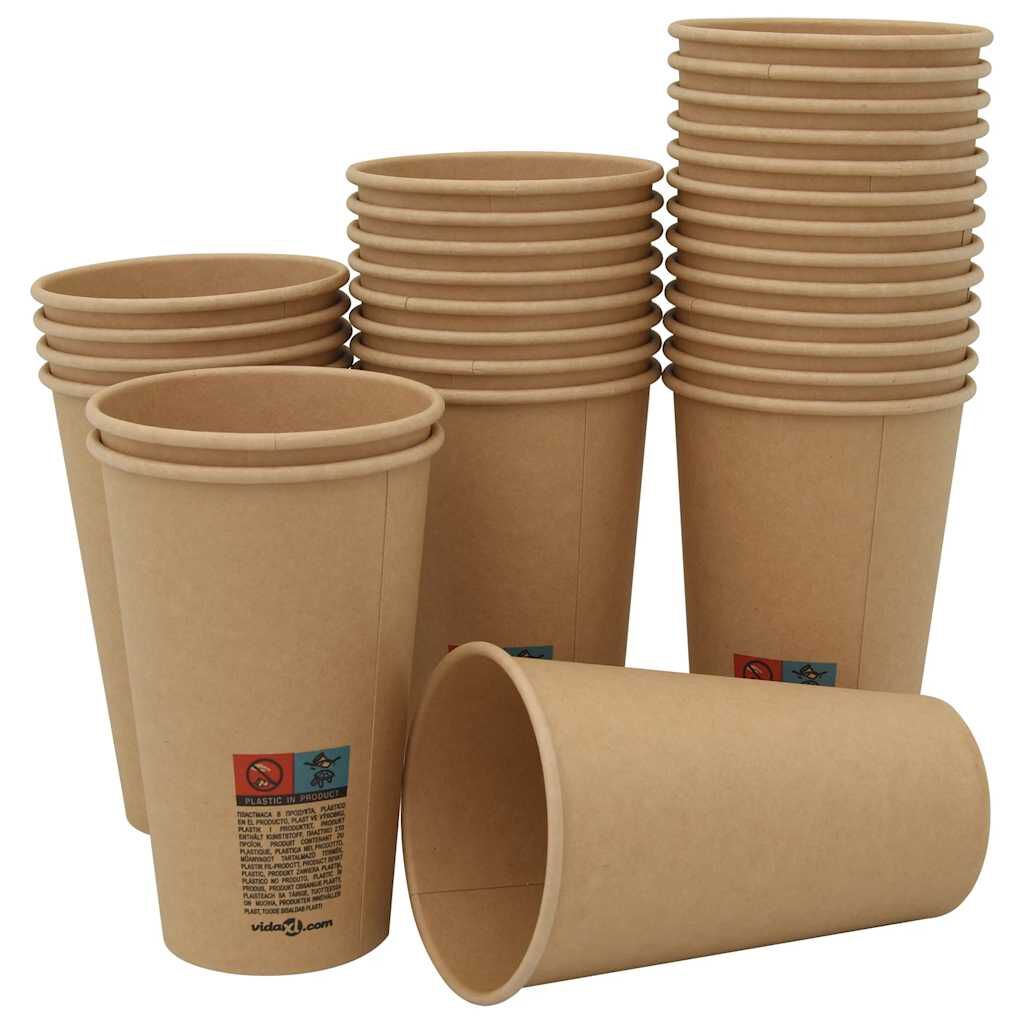 Vidaxl VidaXL Papieren Koffiekopjes 1000 St 16oz 400 Ml Bruin