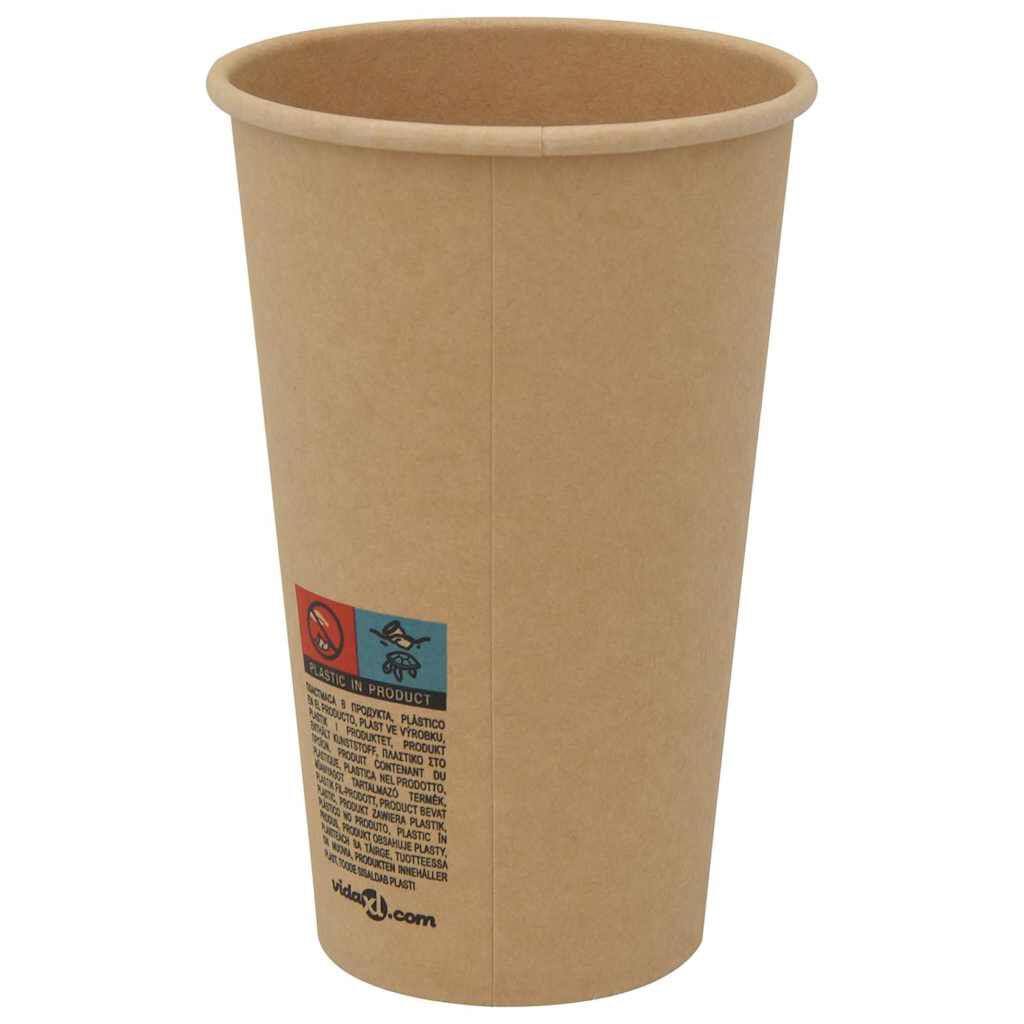Vidaxl VidaXL Papieren Koffiekopjes 1000 St 16oz 400 Ml Bruin