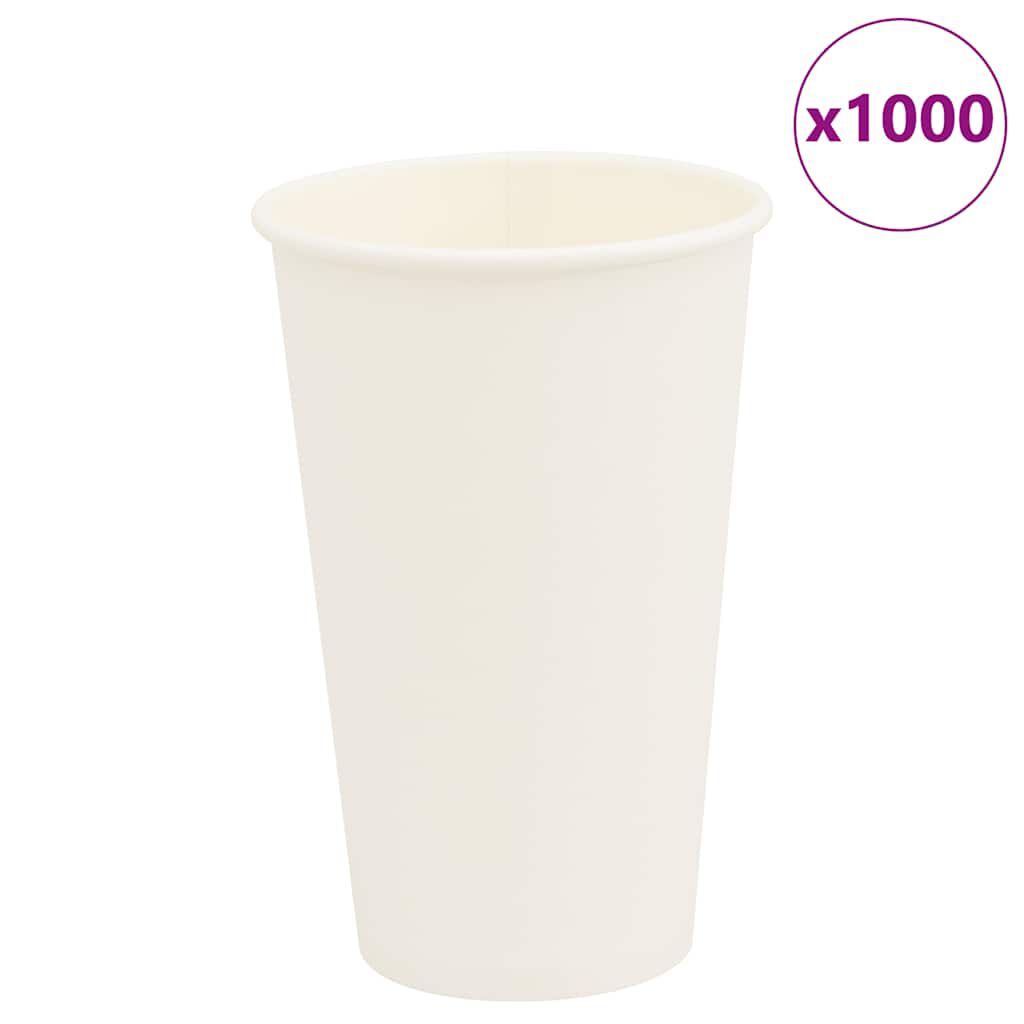 vidaxl vidaXL Papieren koffiekopjes 1000 st 16oz 400 ml wit
