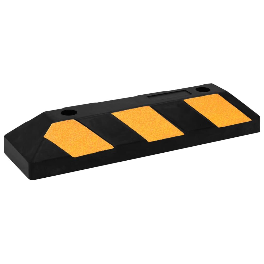 Vidaxl VidaXL Parkeerblokken Reflecterend 2 St 56x15x10 Cm Rubber