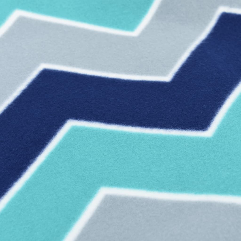 Vidaxl VidaXL Picknickkleed Opvouwbaar Golven 200x150 Cm Fluweel Blauw