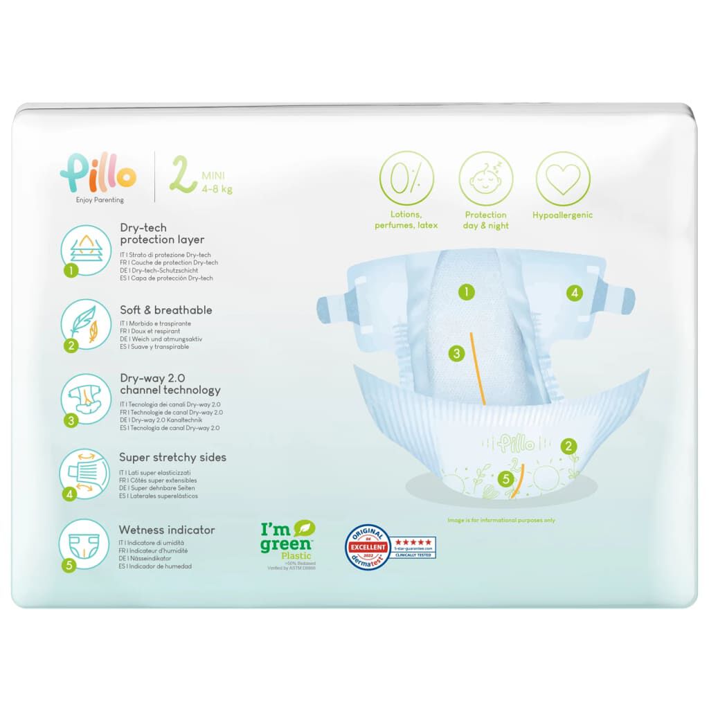 Vidaxl Pillo Luiers 186 St 4-8 Kg Maat 2