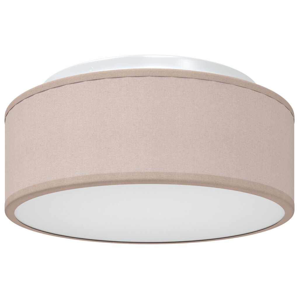 vidaxl vidaXL plafondlamp inbouw taupe 30 cm stof E27