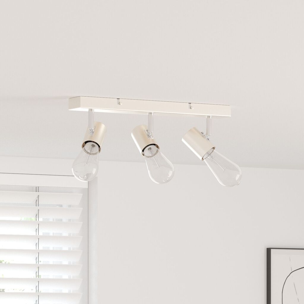 Vidaxl VidaXL Plafondspot 3-voudig Verstelbaar Geborsteld Nikkel E27