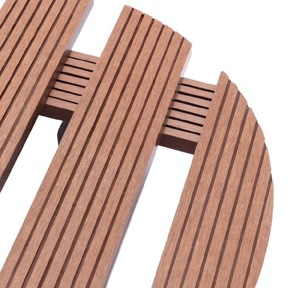 Vidaxl VidaXL Plantentrolleys 2 St Ø30x7 5 Cm HKC Bruin