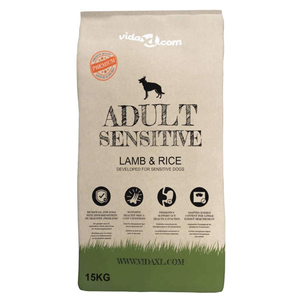 Vidaxl VidaXL Premium Hondenvoer Droog Adult Sensitive Lamb & Rice 15kg