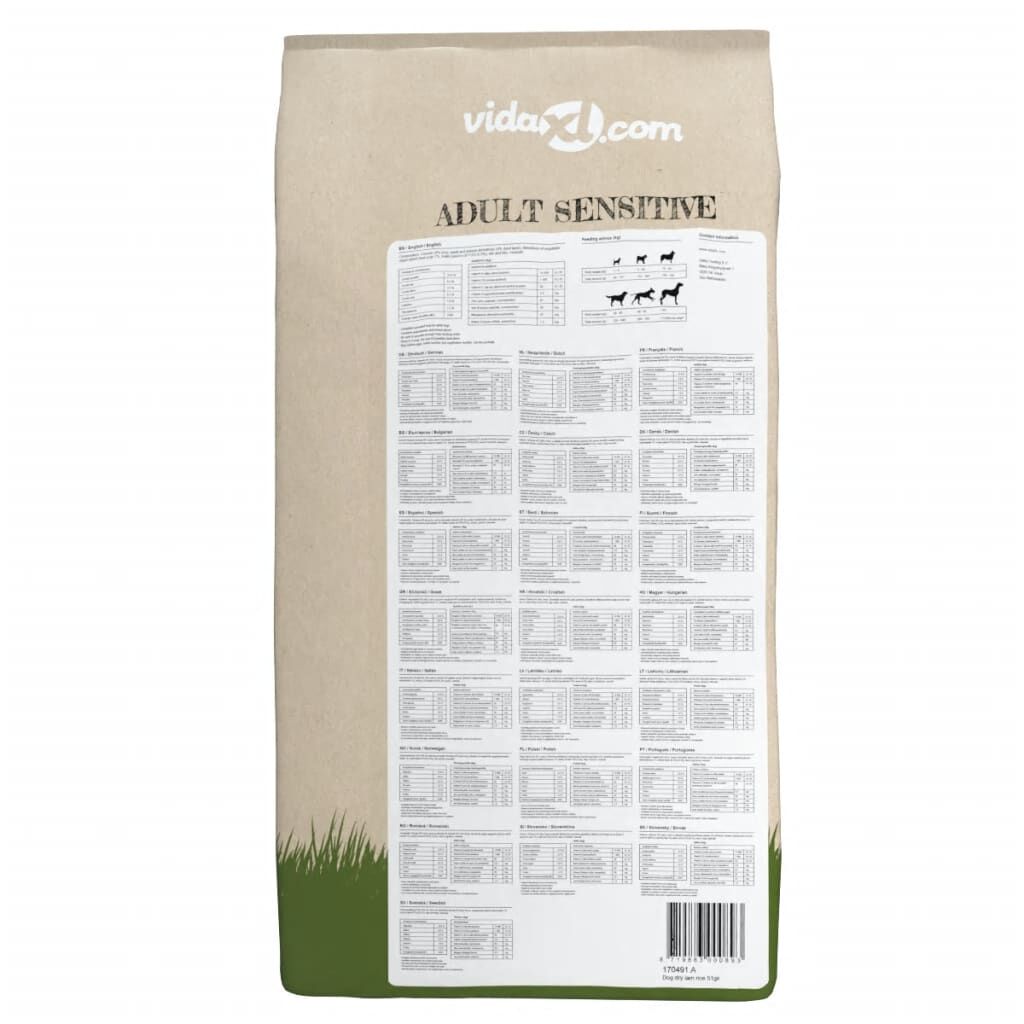 Vidaxl VidaXL Premium Hondenvoer Droog Adult Sensitive Lamb & Rice 15kg