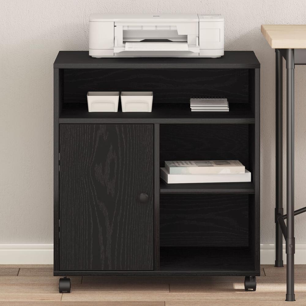 Vidaxl VidaXL Printerstandaard Met Wielen 60x50x67 Cm Zwart Eikenkleurig