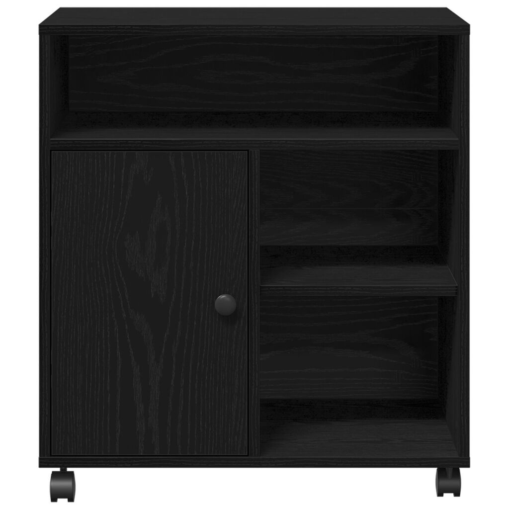 Vidaxl VidaXL Printerstandaard Met Wielen 60x50x67 Cm Zwart Eikenkleurig