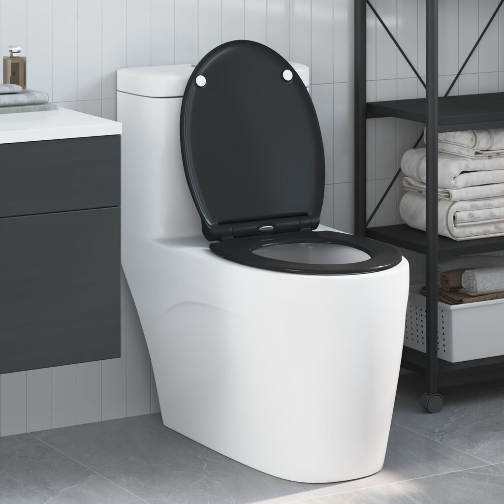Vidaxl VidaXL Quick Release Toiletseat Met Soft Close Duroplast Zwart