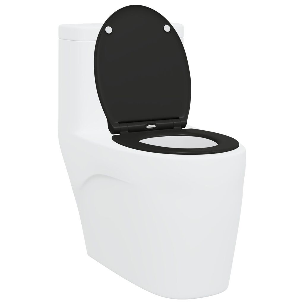 Vidaxl VidaXL Quick Release Toiletseat Met Soft Close Duroplast Zwart