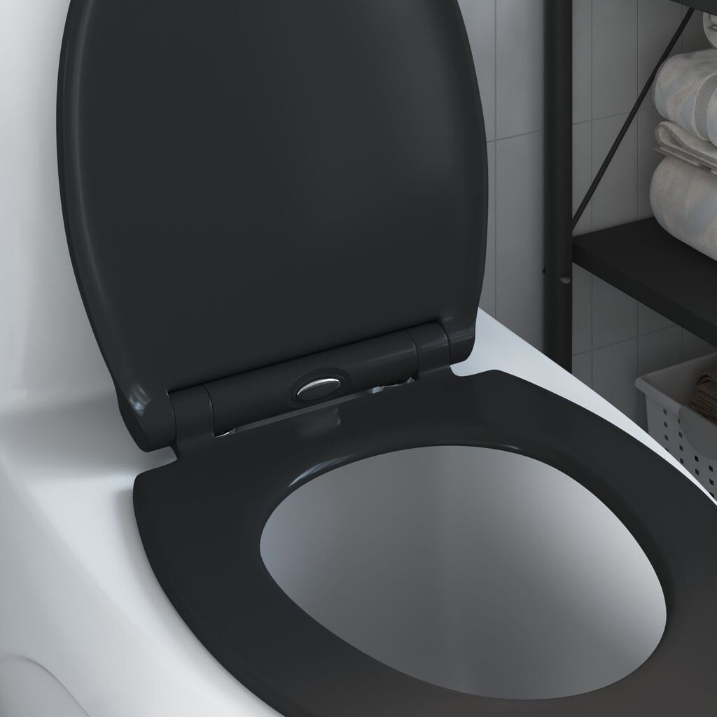 Vidaxl VidaXL Quick Release Toiletseat Met Soft Close Duroplast Zwart