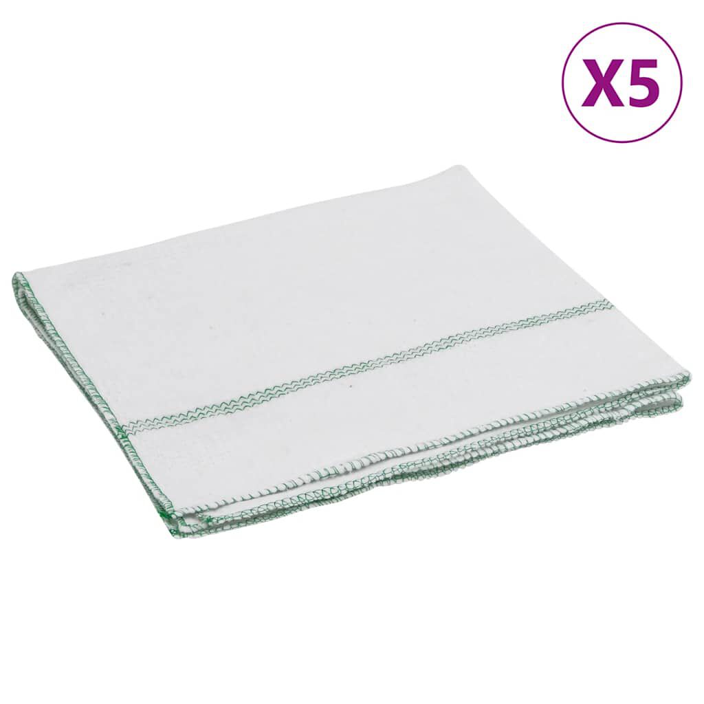vidaxl vidaXL Reinigingsdoeken 5 st gestreept 50x60 cm wit en groen