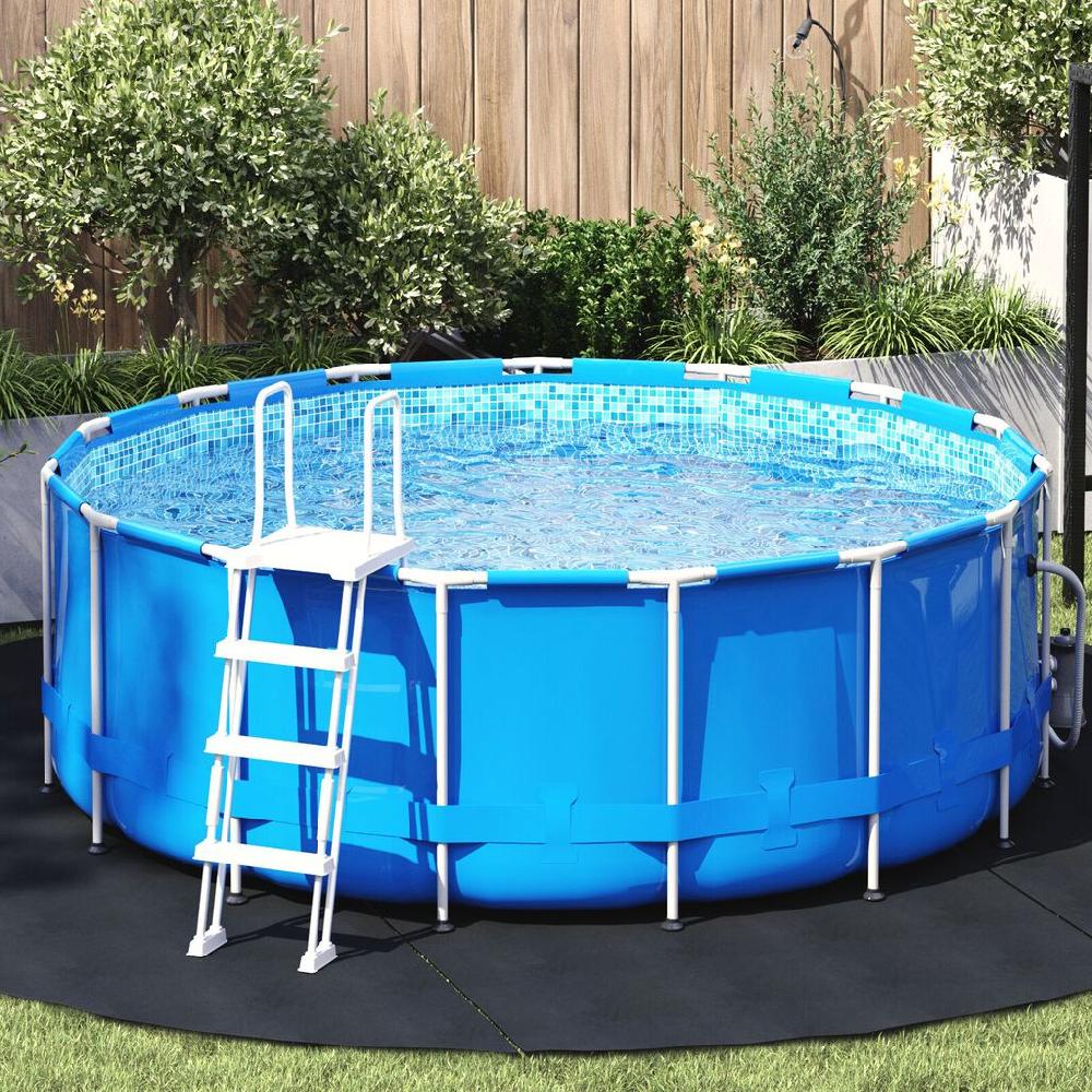 Vidaxl VidaXL Ronde Zwembadcover Zwart Polyethyleen Ø 306 Cm