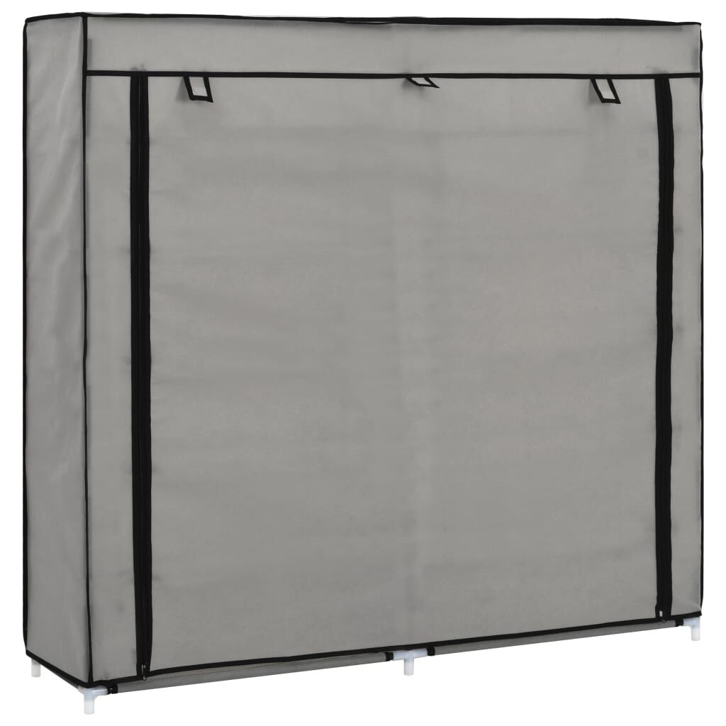vidaxl vidaXL Schoenenkast met hoes 115x28x110 cm stof grijs