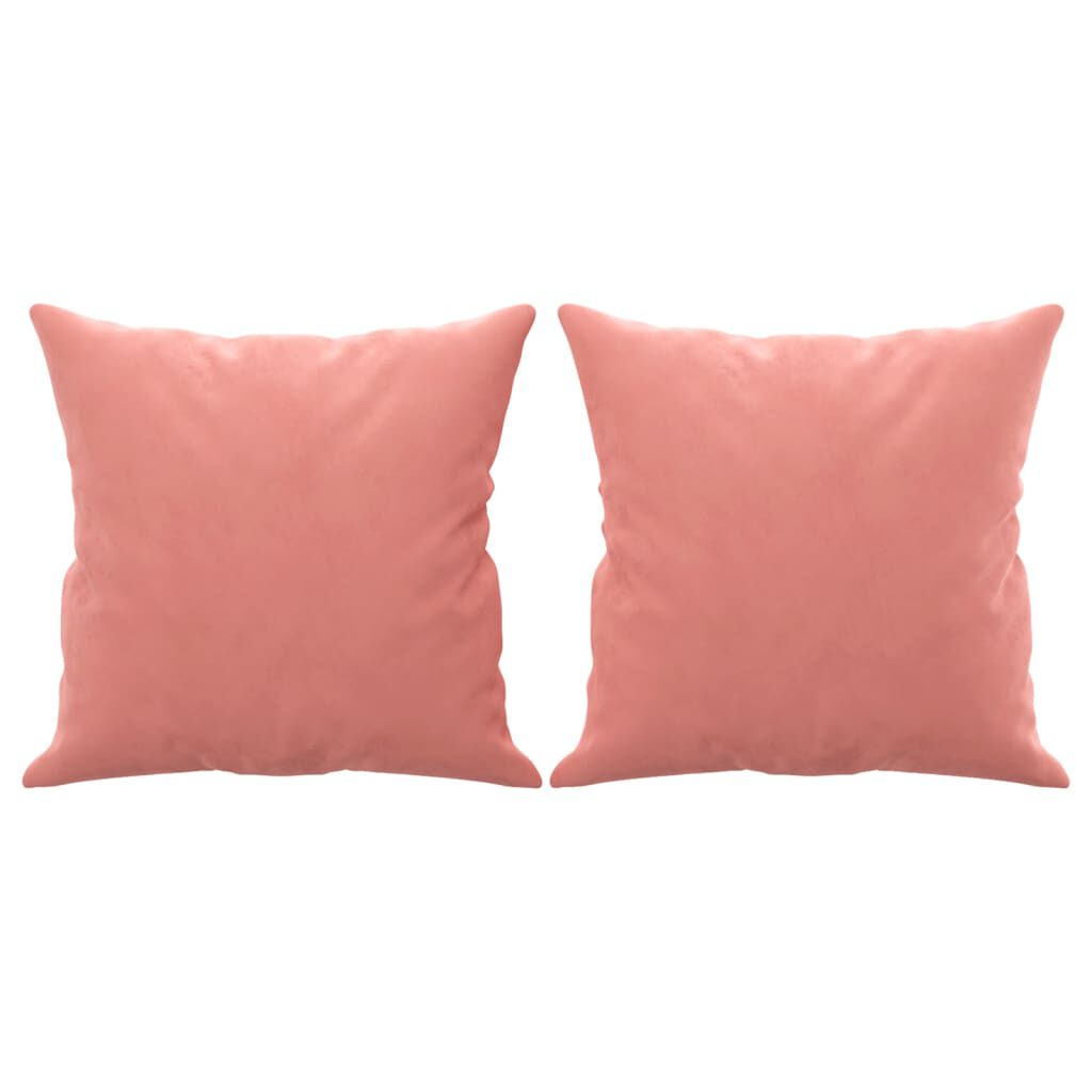 vidaxl vidaXL Sierkussens 2 st 40x40 cm fluweel roze