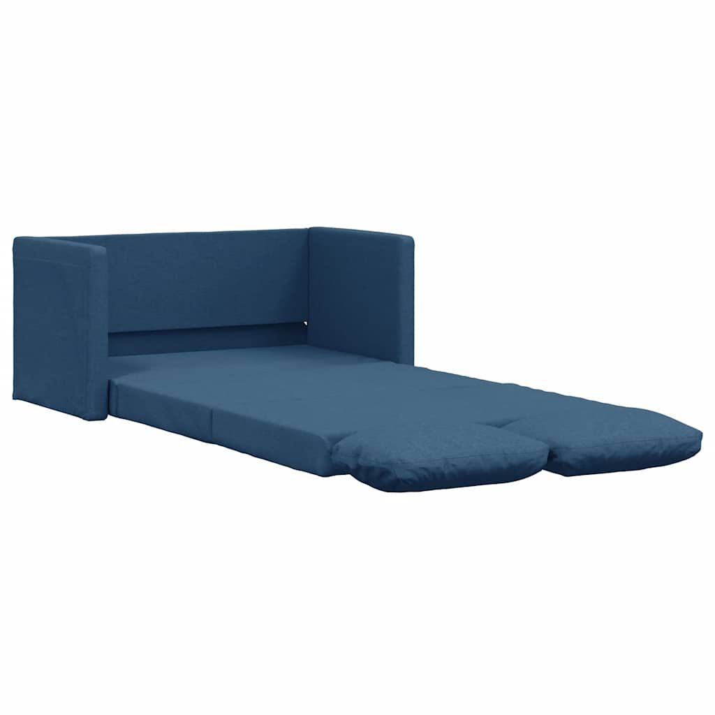 vidaxl vidaXL Slaapbank vloermodel 2-in-1 112x174x55 cm stof blauw