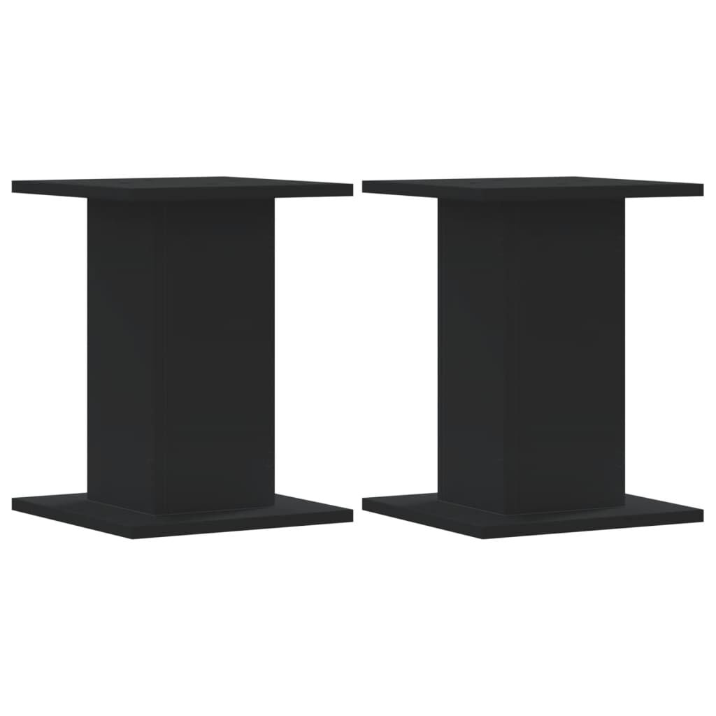 vidaxl vidaXL Speakerstandaards 2 st 30x30x40 cm bewerkt hout zwart