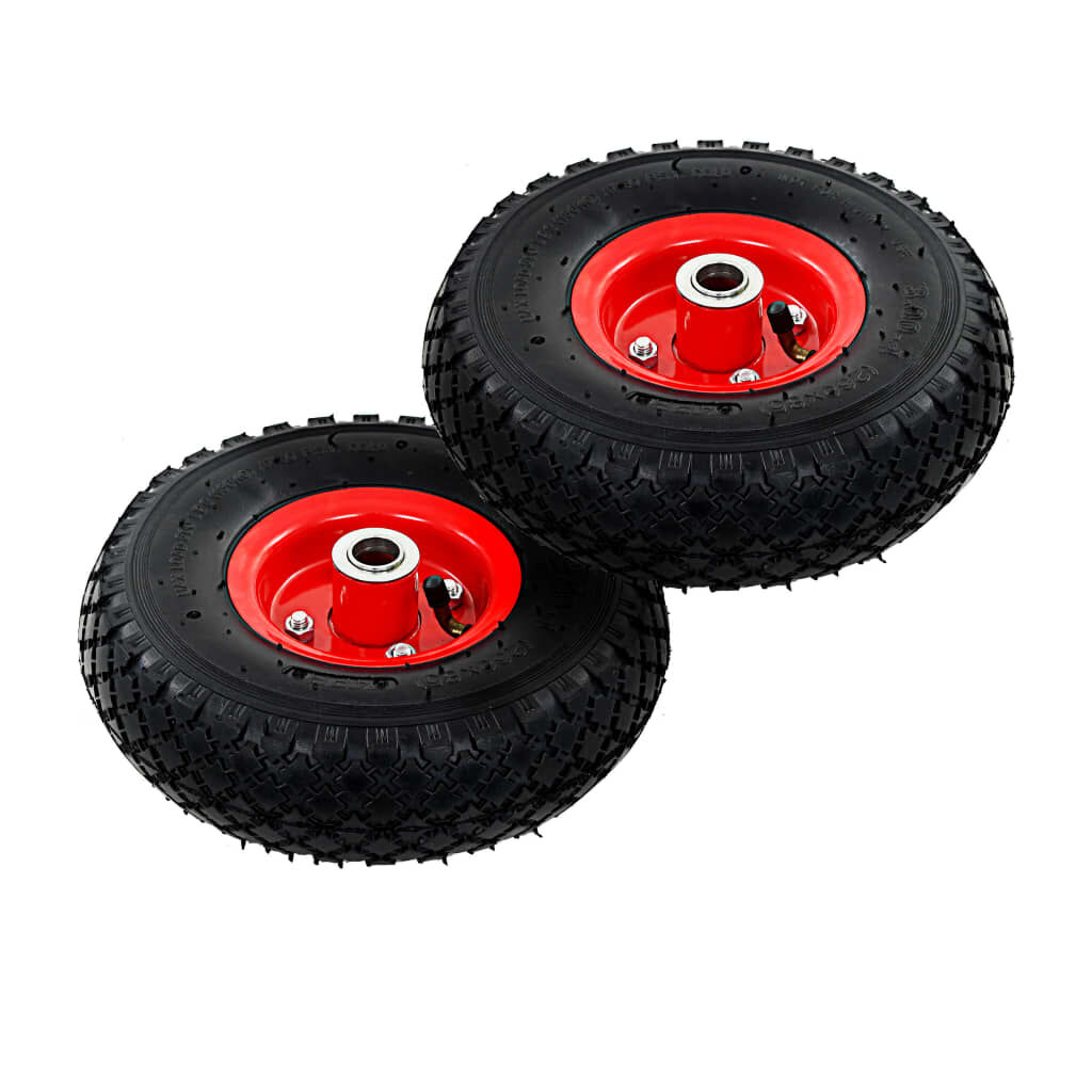 vidaxl vidaXL Steekwagenwielen 2 st 3 00-4 (245x82) rubber