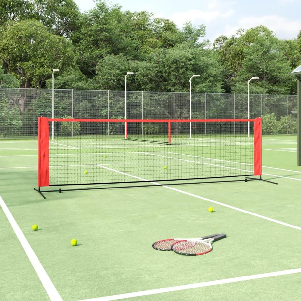 Vidaxl VidaXL Tennisnet 300x100x87 Cm Polyester Zwart En Rood