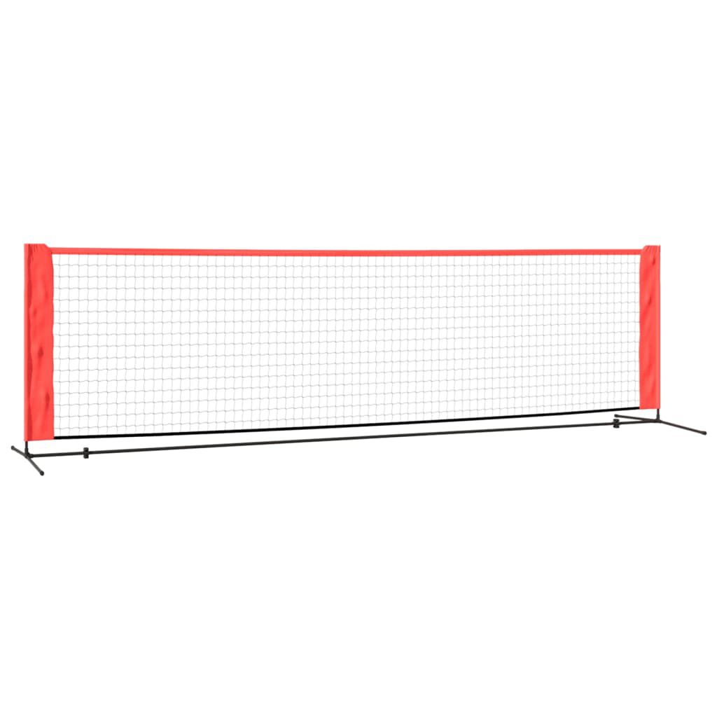 vidaxl vidaXL Tennisnet 300x100x87 cm polyester zwart en rood