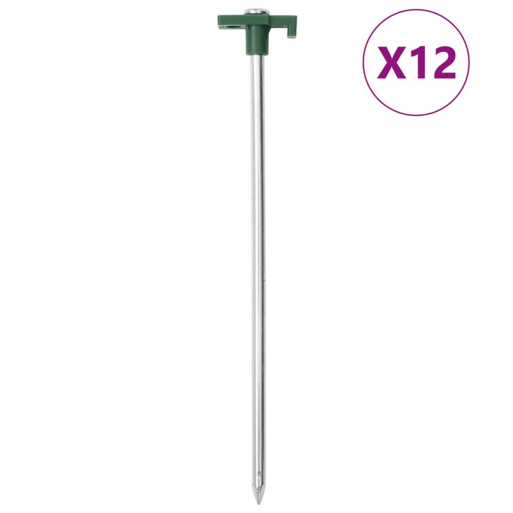 vidaxl vidaXL Tentharingen 12 st 7 mm 25 cm gegalvaniseerd staal polypropeen