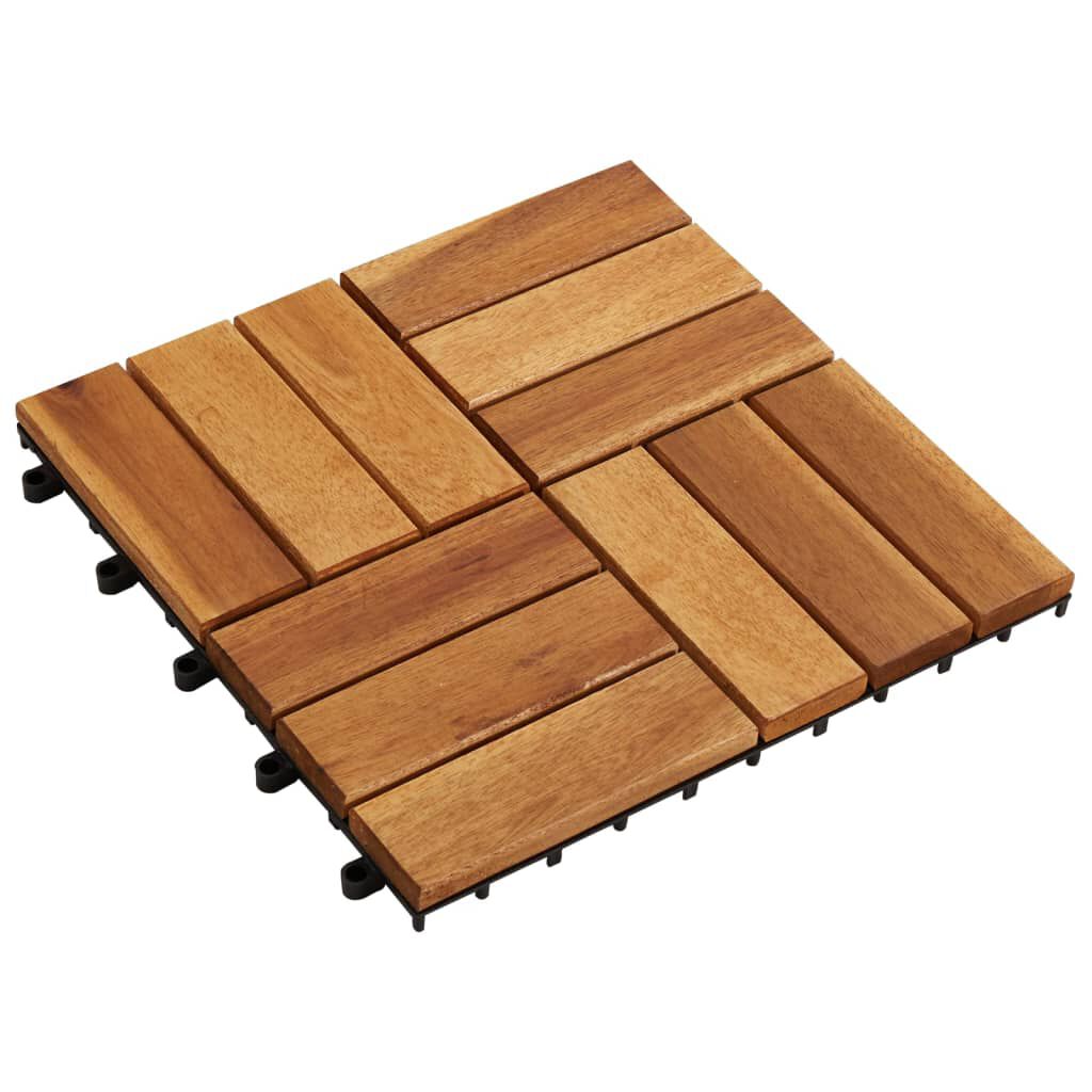 vidaxl Terrastegels acaciahout 30 x 30 cm (10 stuks)