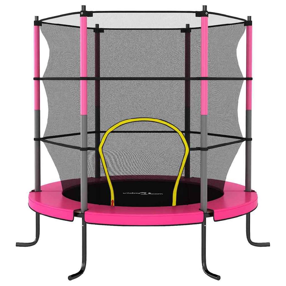 Vidaxl VidaXL Trampoline Met Veiligheidsnet Rond 140x160 Cm Roze