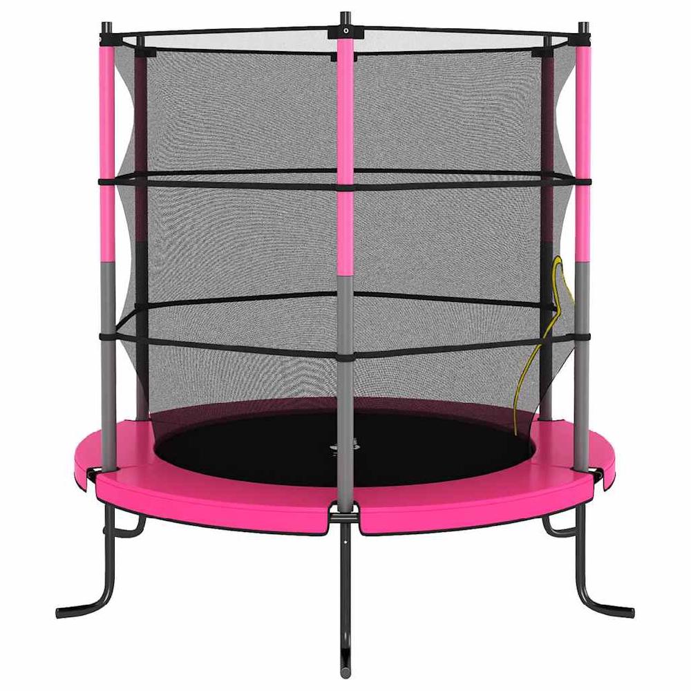 Vidaxl VidaXL Trampoline Met Veiligheidsnet Rond 140x160 Cm Roze