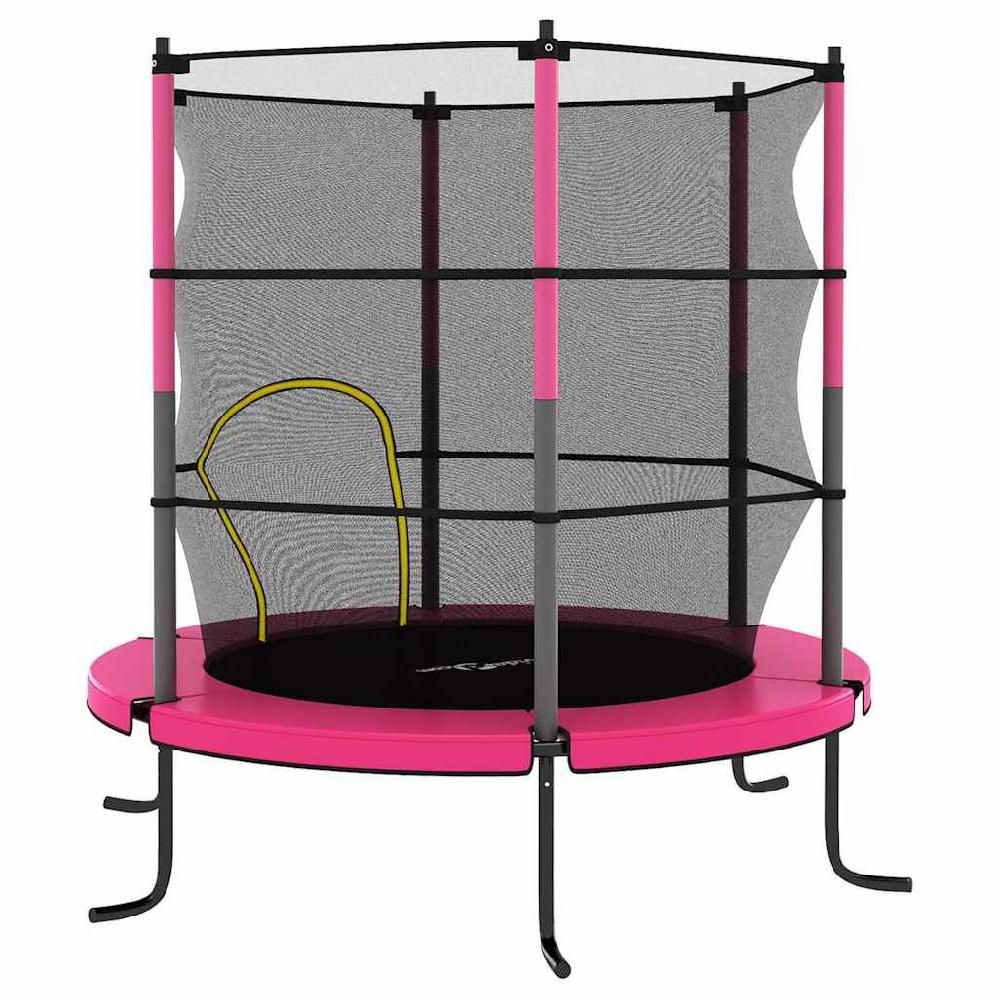 Vidaxl VidaXL Trampoline Met Veiligheidsnet Rond 140x160 Cm Roze