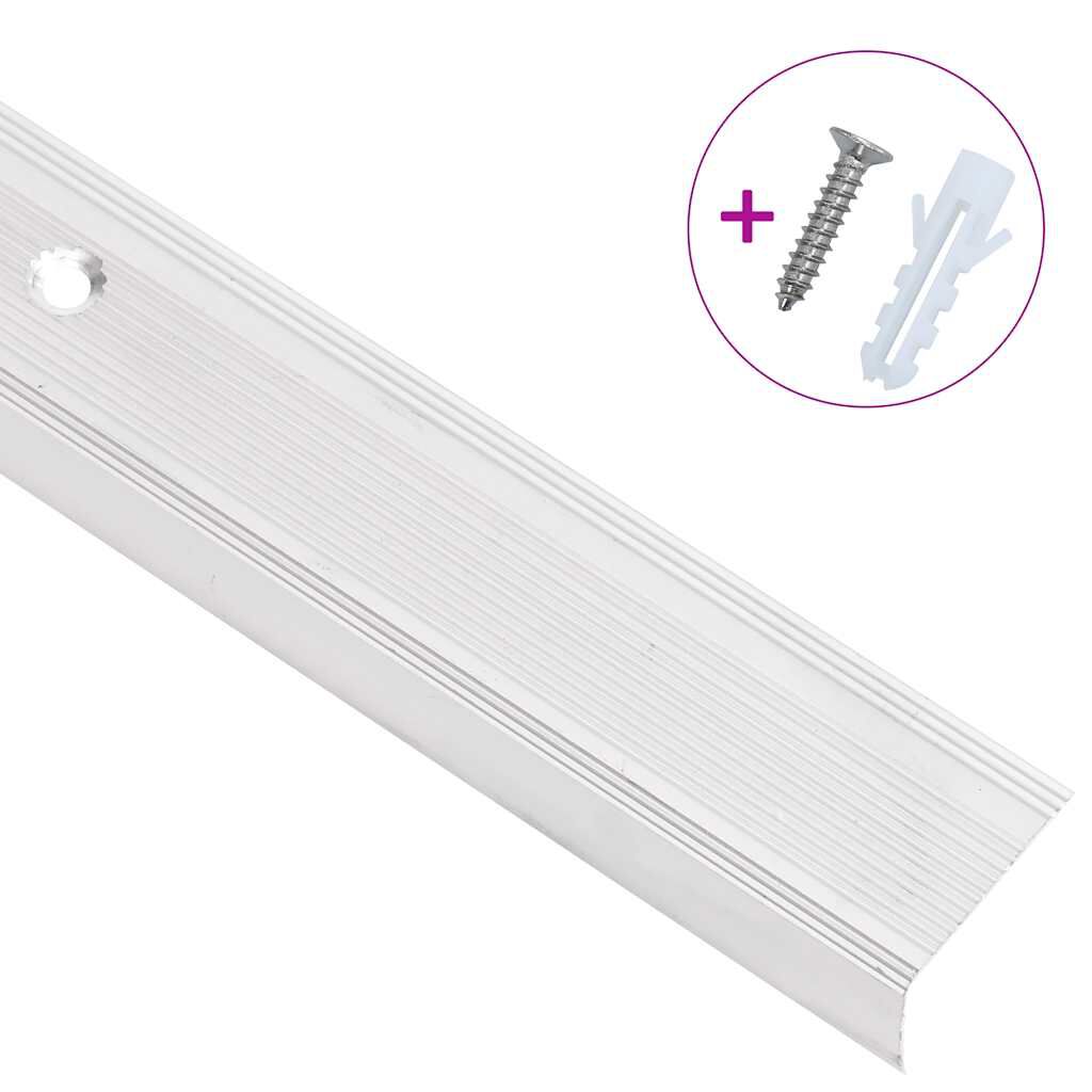 Vidaxl VidaXL Trapneuzen L-vormig 15 St 90 Cm Aluminium Zilverkleurig