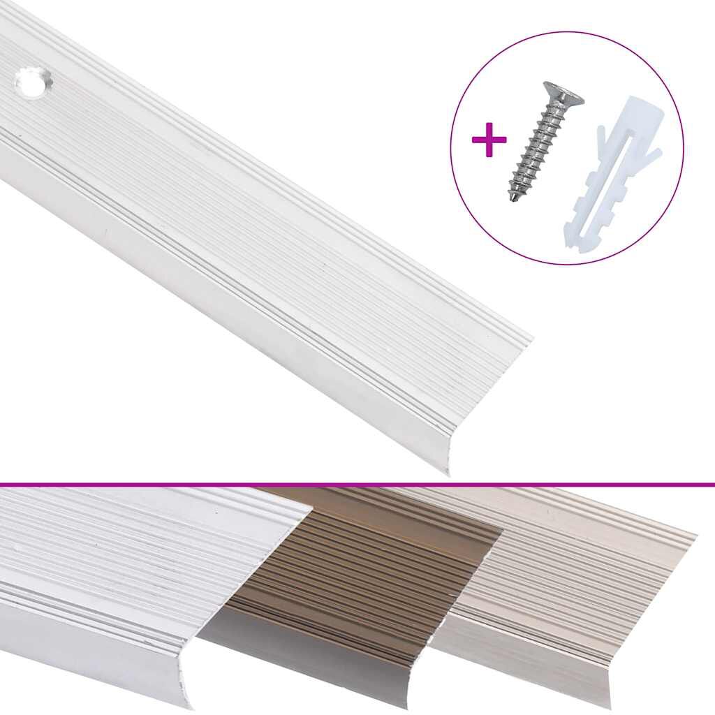 Vidaxl VidaXL Trapneuzen L-vormig 15 St 90 Cm Aluminium Zilverkleurig