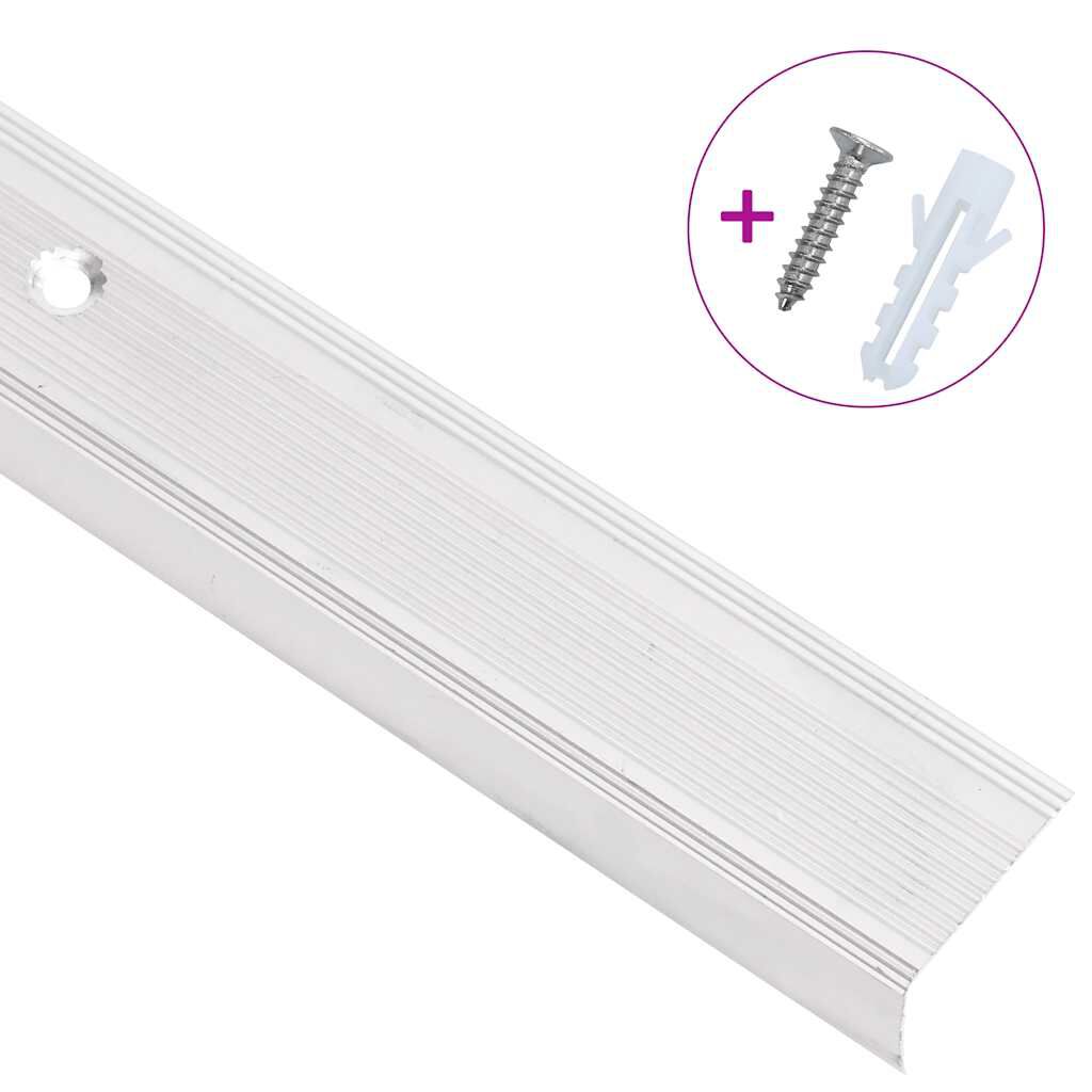 Vidaxl VidaXL Trapneuzen L-vormig 15 St 90 Cm Aluminium Zilverkleurig