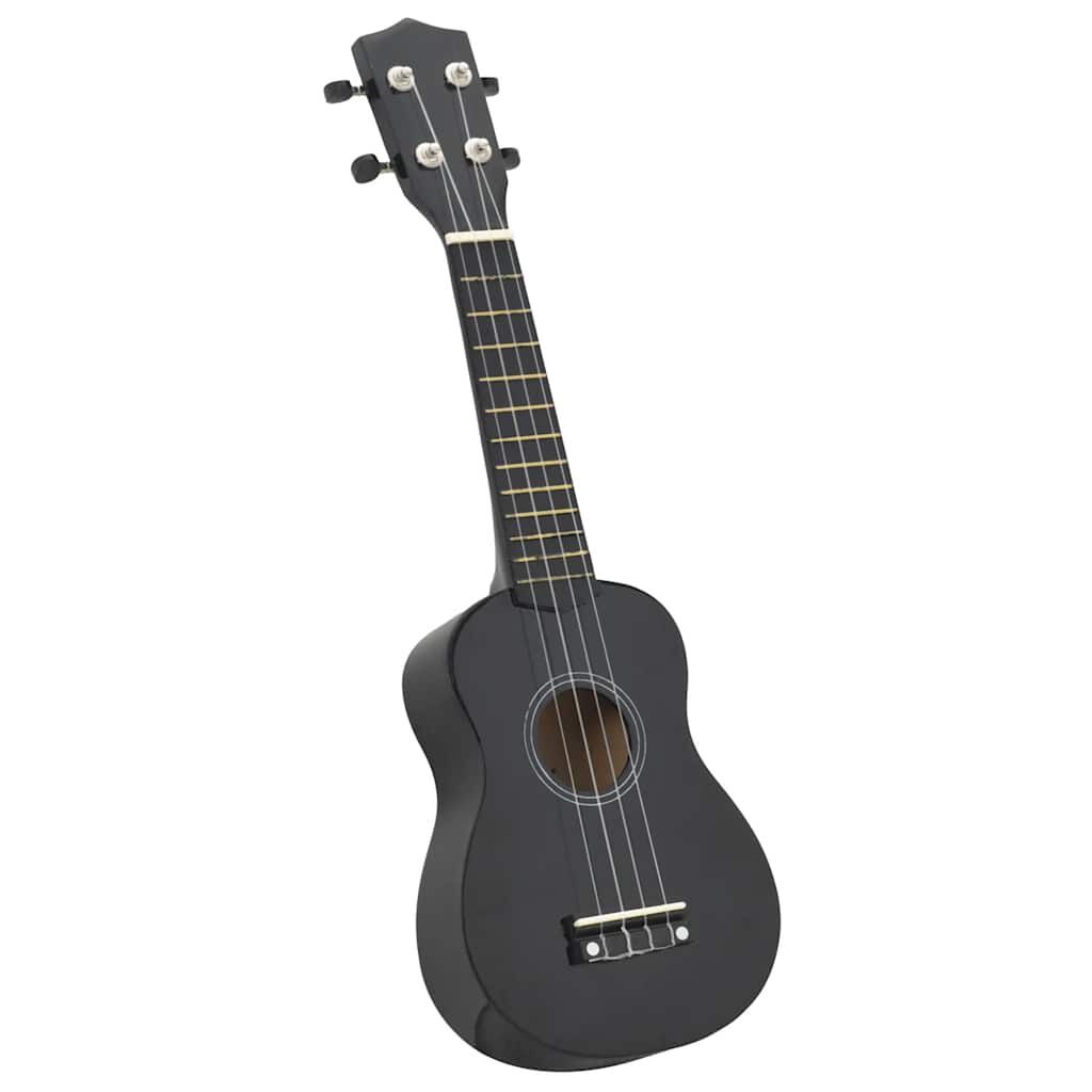 Vidaxl VidaXL Ukuleleset Met Tas Voor Kinderen Sopraan 21'' Zwart