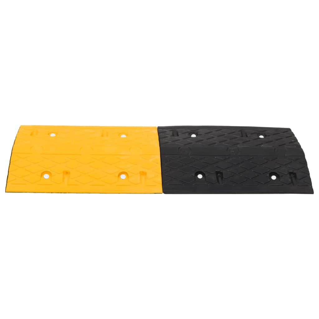 Vidaxl VidaXL Verkeersdrempel 97x32 5x4 Rubber Geel En Zwart