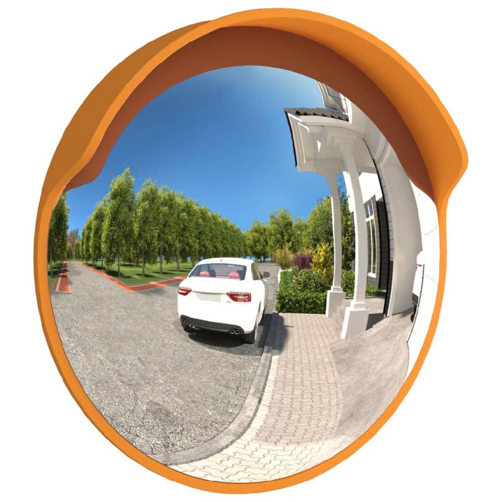 Vidaxl VidaXL Verkeersspiegel Voor Buiten Convex Ø30 Cm Polycarbonaat Oranje