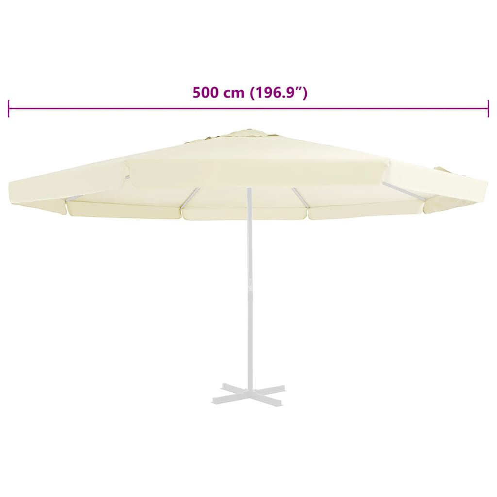 Vidaxl VidaXL Vervangingsdoek Voor Parasol 500 Cm Zandkleurig