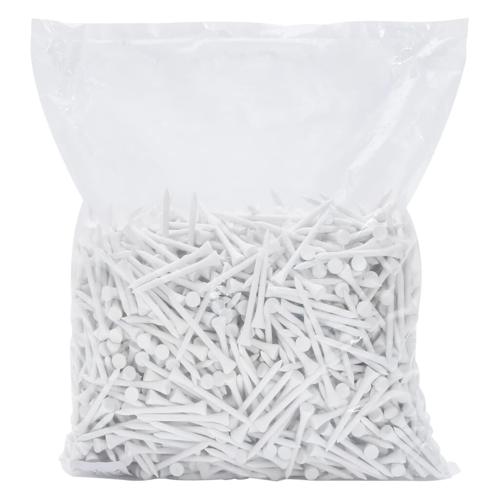 Vidaxl VidaXL 1000 St Golftees 54 Mm Bamboe Wit