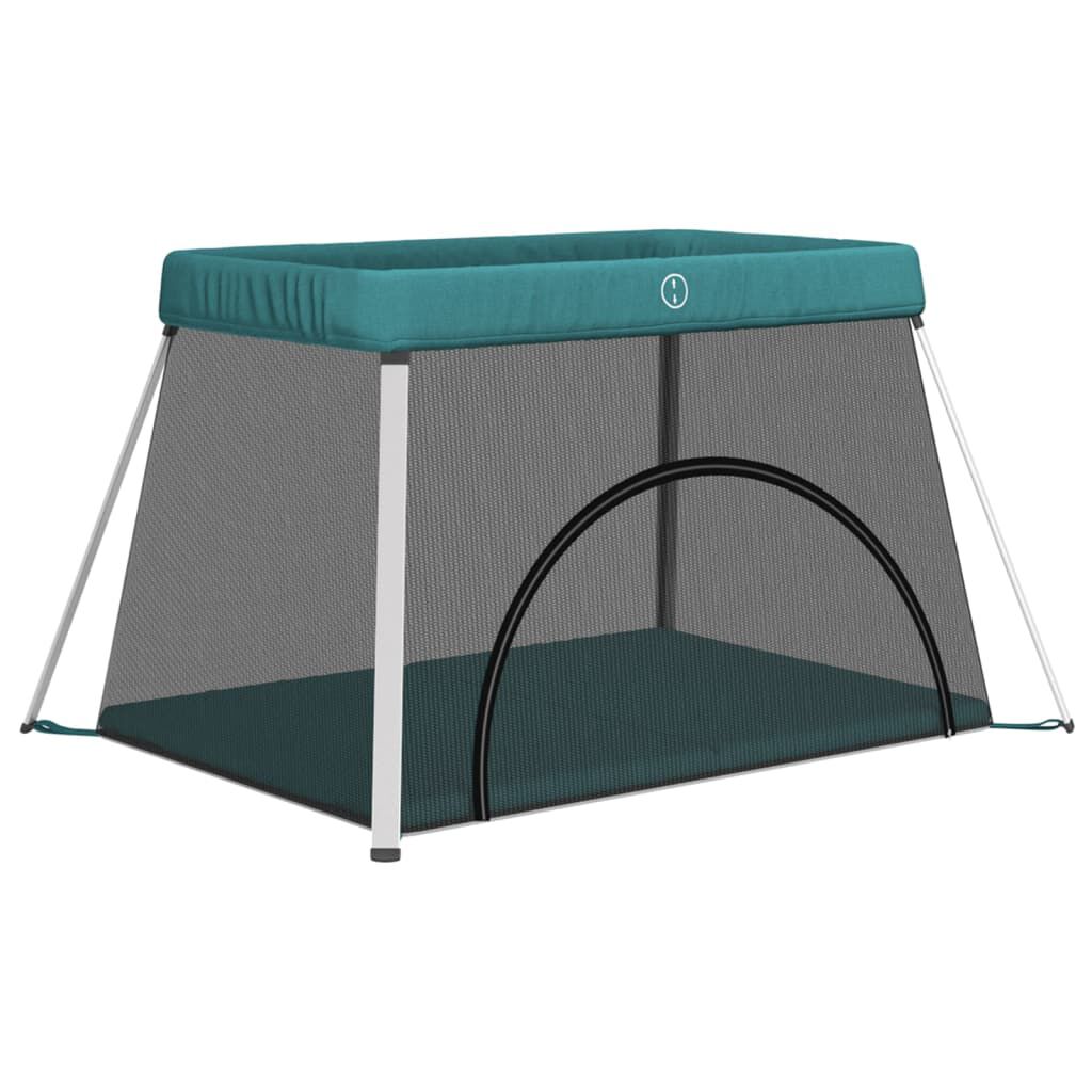 vidaxl vidaXL Babybox met matras linnen groen