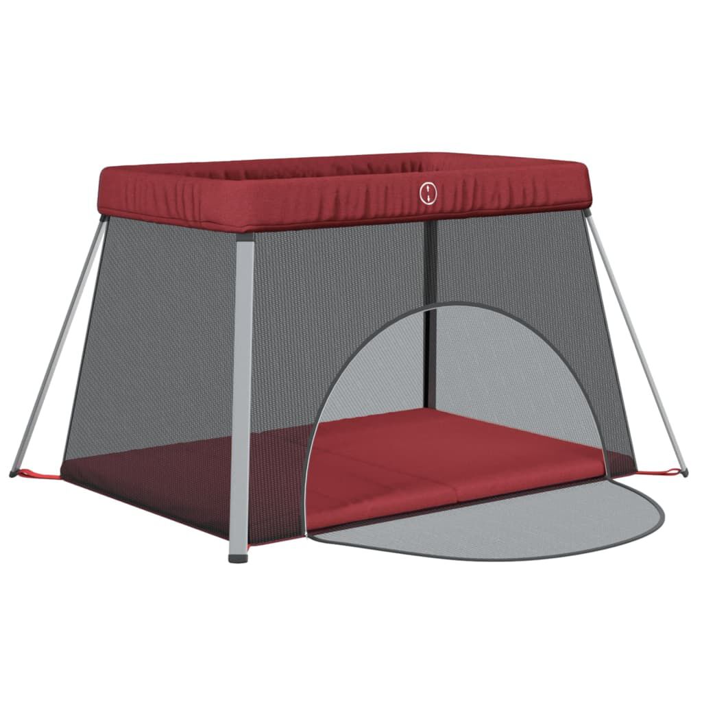 Vidaxl VidaXL Babybox Met Matras Linnen Rood