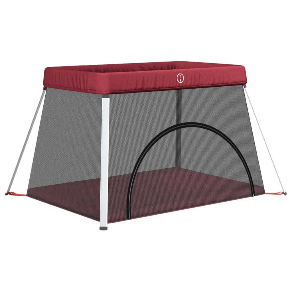 vidaxl vidaXL Babybox met matras linnen rood