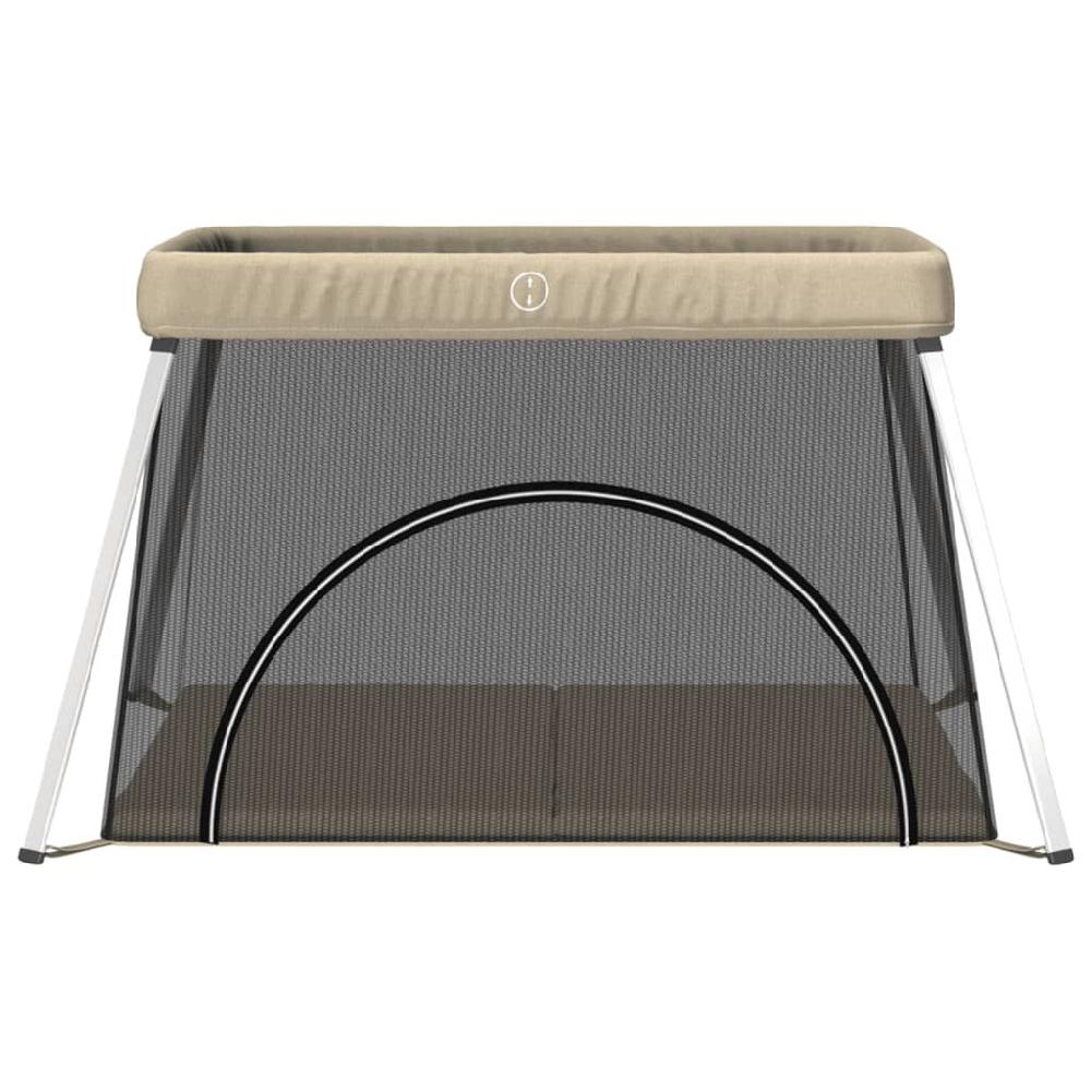 Vidaxl VidaXL Babybox Met Matras Linnen Taupe