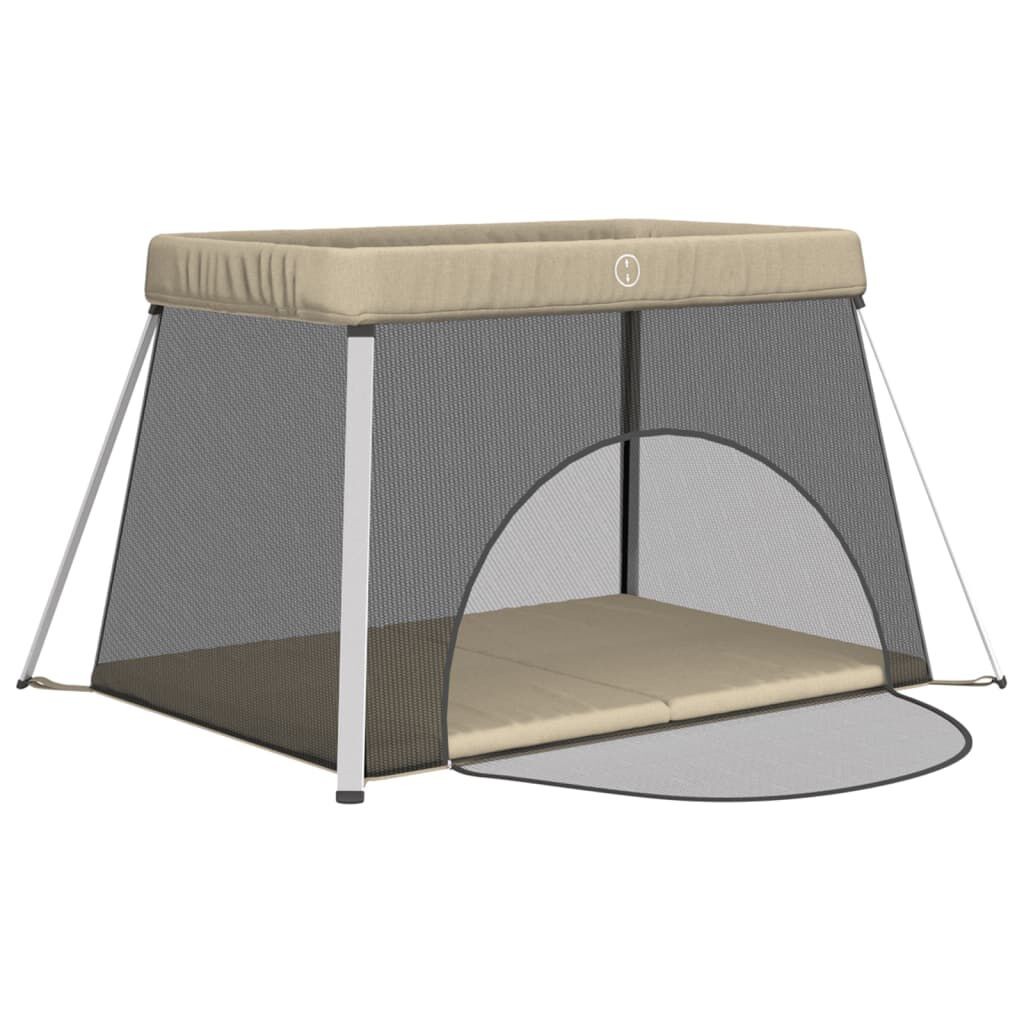 Vidaxl VidaXL Babybox Met Matras Linnen Taupe