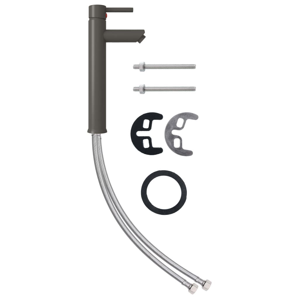 vidaxl vidaXL Badkamermengkraan 12x30 cm grijs